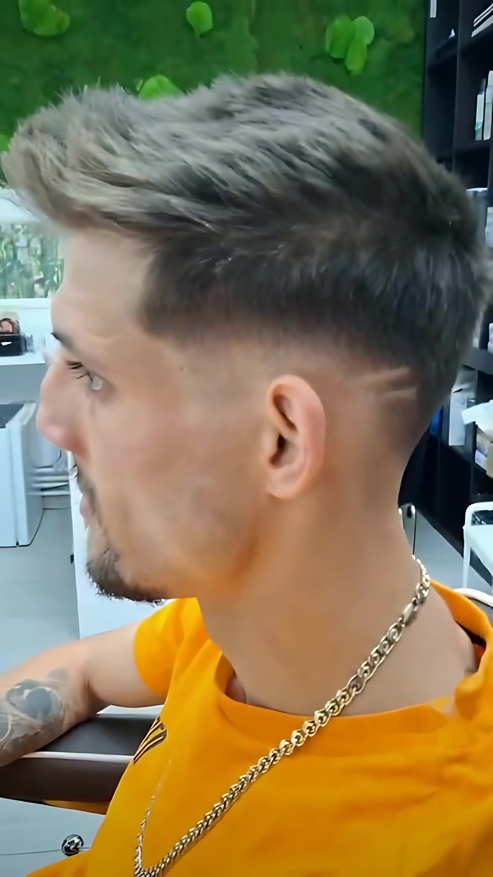 Texture and fade, haircut completed in the salon